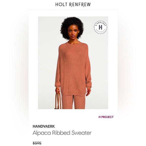 HANDVAERK Alpaca Ribbed Sweater - Picture 3 of 3